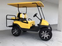 YELLOW AND WHITE DOUBLE TAKE LIFTED CLUB CAR PRECEDENT GOLF CART 02.jpg